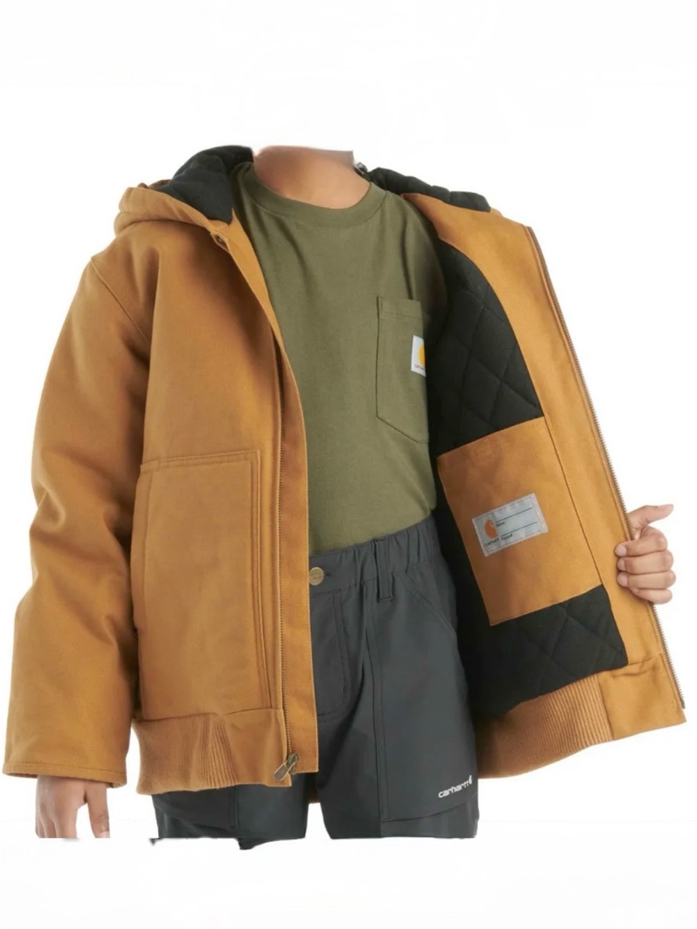 Carhartt hooded duck insulated coat. Boys XL.